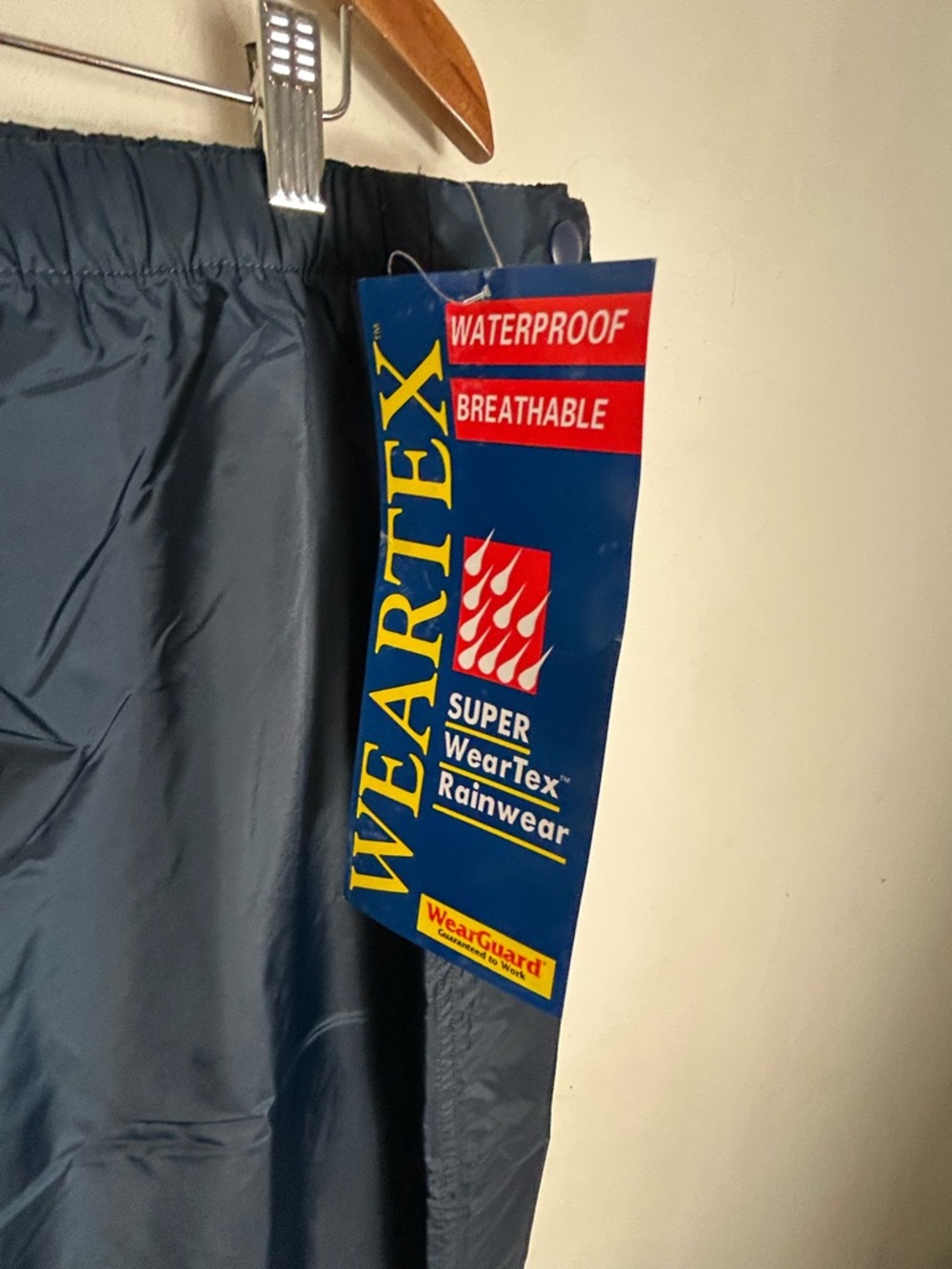 WEARGUARD, Engineered for Work Rainwear Navy Waterproof, Breathable XL Tall Pant - Picture 3 of 9